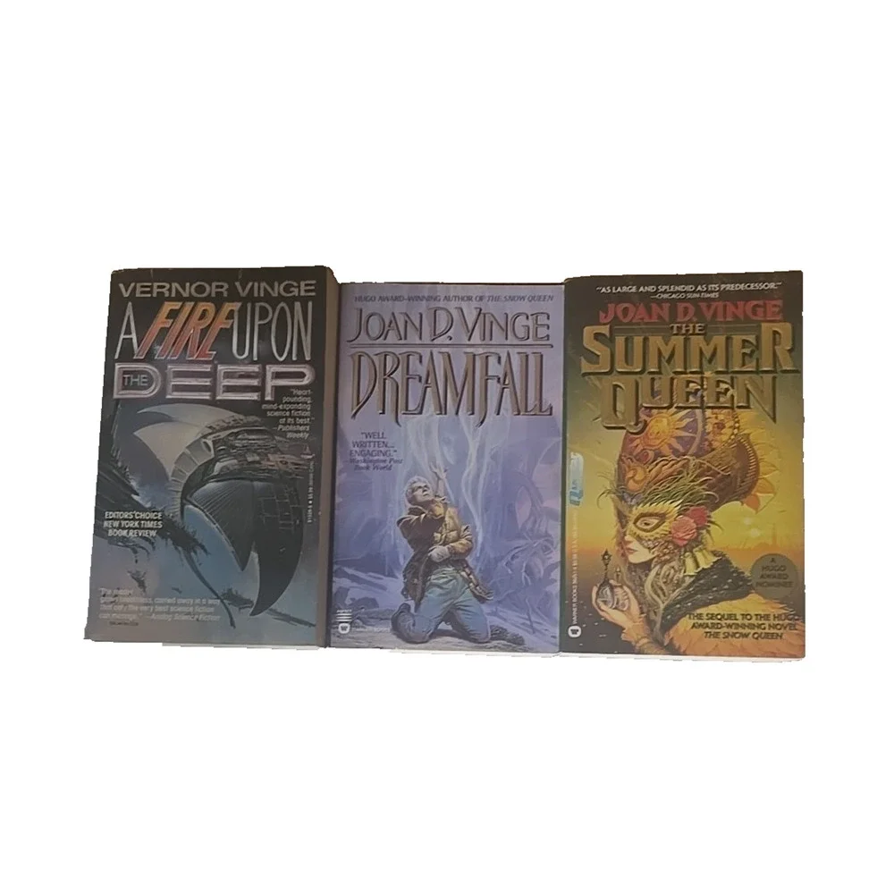 Lot of 3 Vintage Vernor Vinge‎ & Joan D. Vinge Fantasy Sci-Fi Paperback Books